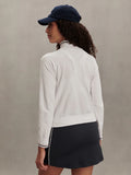 Len Seamless Zip-Through Sweater - White