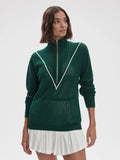Calva Half-Zip Knit - Forest