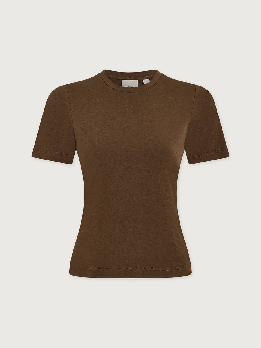 Regina Fitted Tee - Teak Olive