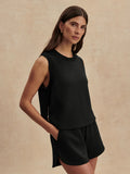 Shea Crop Tank - Black