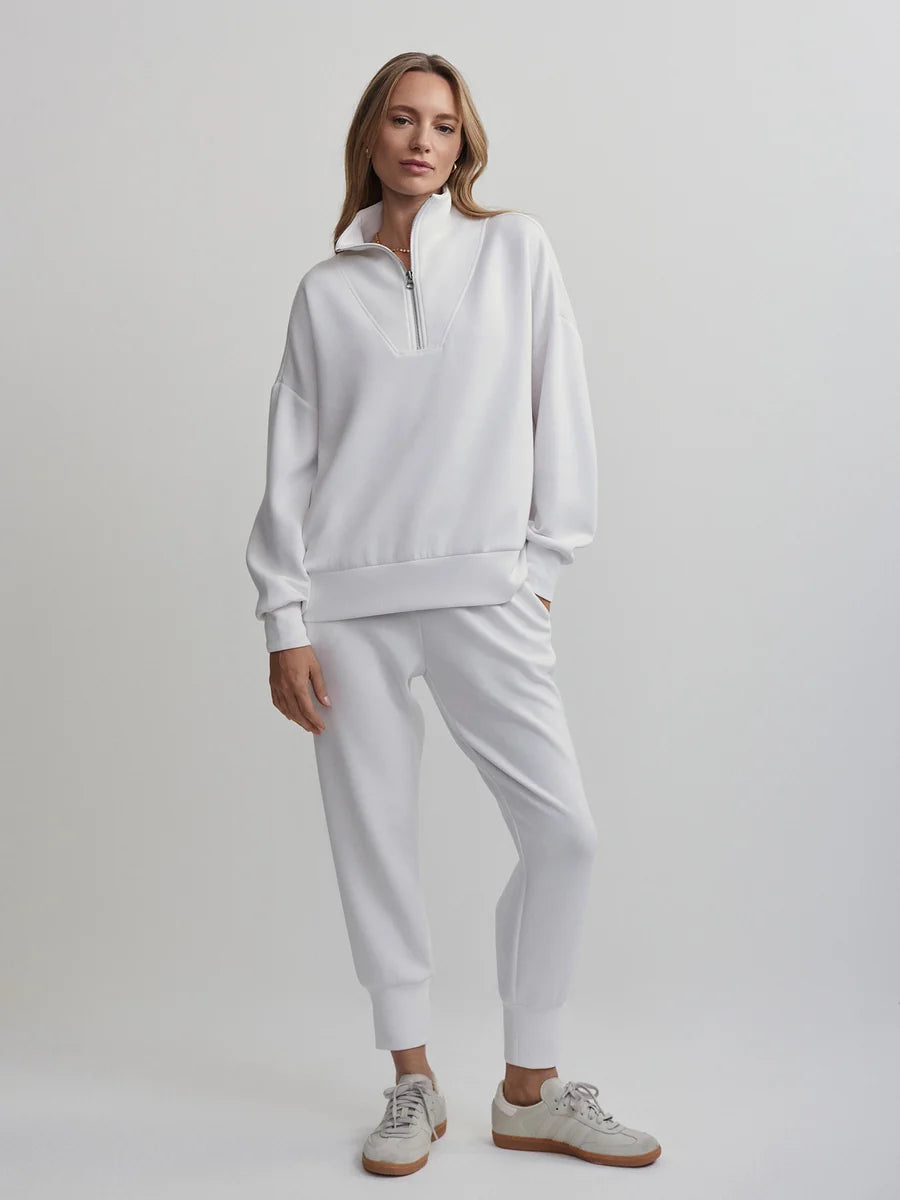 Hawley Half-Zip Sweat - White