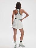 Jane Court Dress - White/Forest