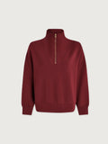 Hawley Half Zip Sweat - New Maroon