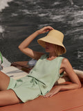 Cambrie Scoop Neck  Tank - Sage Mint