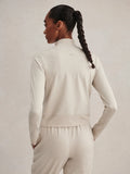 Rufus Cropped Zip-Through Sweat - Pebble Marl