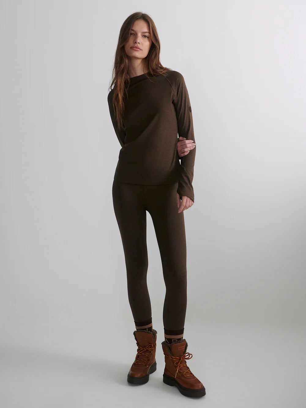 Always Warm Base Layer Legging - Deep Chocolate Marl