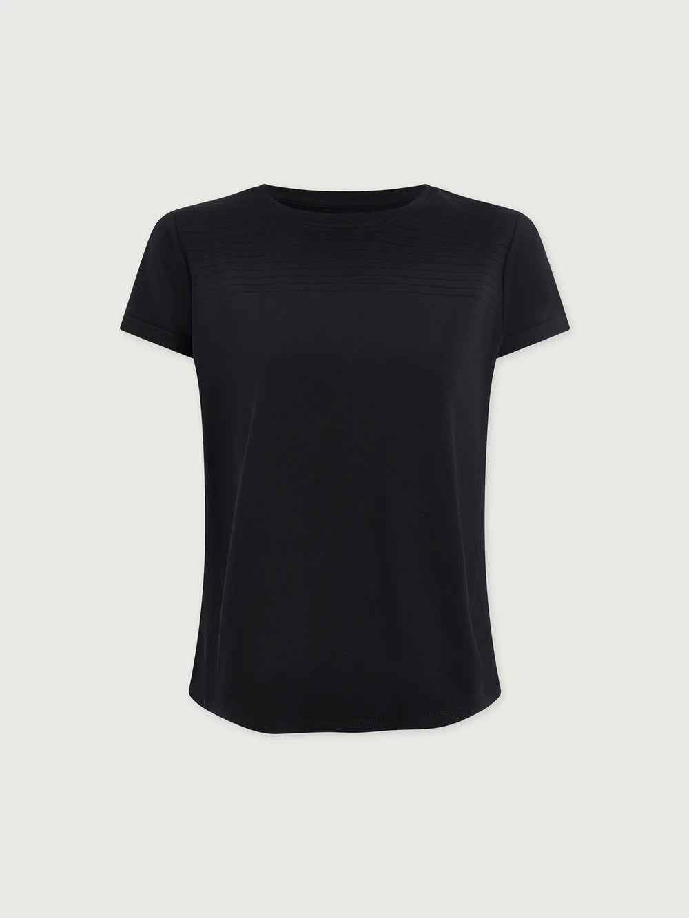 Saskia Seamless Longline Tee - Black
