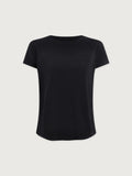 Saskia Seamless Longline Tee - Black