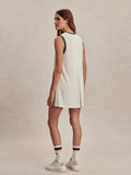 Endo Court Dress - White/Blue Nights