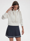 Aurora Half Zip Knit - White