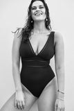 Essentials Spliced One Piece - Black