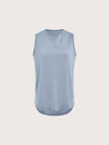 Nolan Seamless Longline Tank - Blue Blizzard