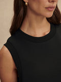 Shea Crop Tank - Black