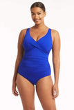 Essentials Cross Front Multifit One Piece - Cobalt