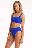 Essentials Square Neck Bra Top - Cobalt