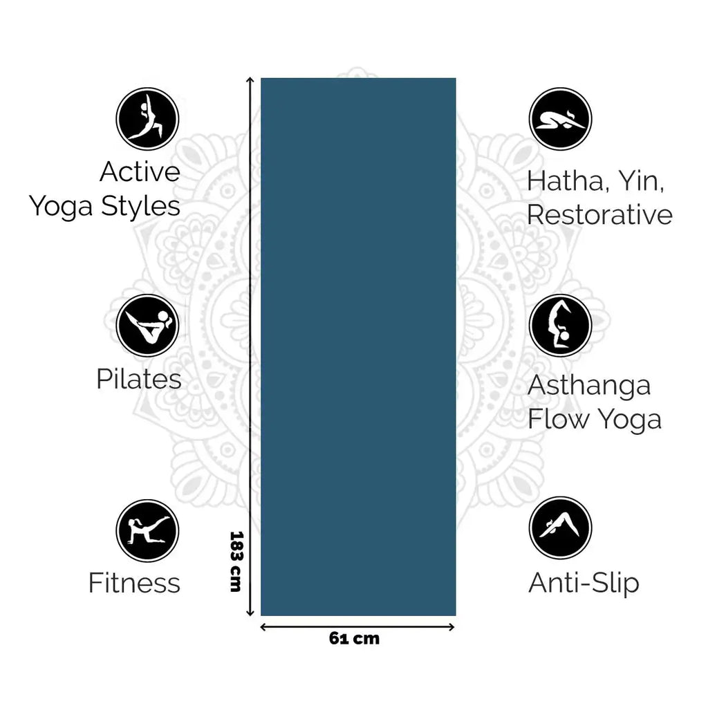 Love Yoga Mat Extra Thick - Dark Blue