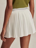 Clemency Mid Rise Skort - White/Blue Nights