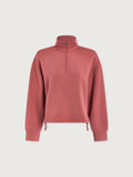 Sian Cropped Half-Zip Sweat - Mauvewood