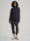 Rainer Roll Neck Jumper - Black Marl