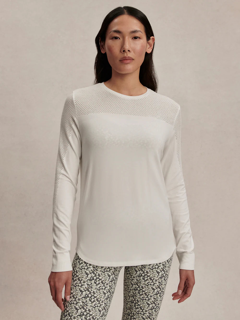 Samia Seamless Long Sleeve Tee - White