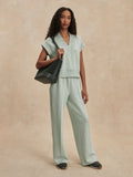 Gracee V-Neck Tank - Mint Green Marl