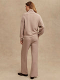 The Wide Leg Pant - Taupe Marl