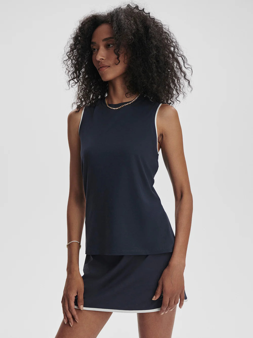 Arton Performance Tank - Blue Nights/White
