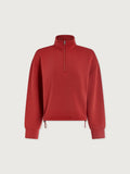Sian Cropped Half-Zip Sweat - Lava Falls