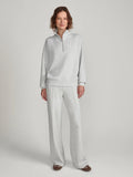 The Wide Leg Pant - Light Grey Marl