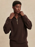 Hawley Half Zip Sweat - Coffee Bean
