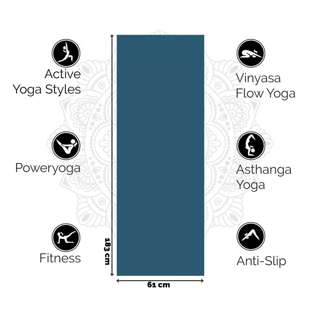 Love Yoga Mat - Dark Blue