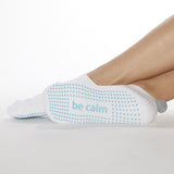 Sticky Be Pom Pom Socks - Be Calm - White/Sky