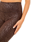 Glitter Print Legging - French Coffee