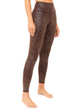 Glitter Print Legging - French Coffee