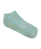 Classic Low Rise Grip Socks - Turquoise/Gold