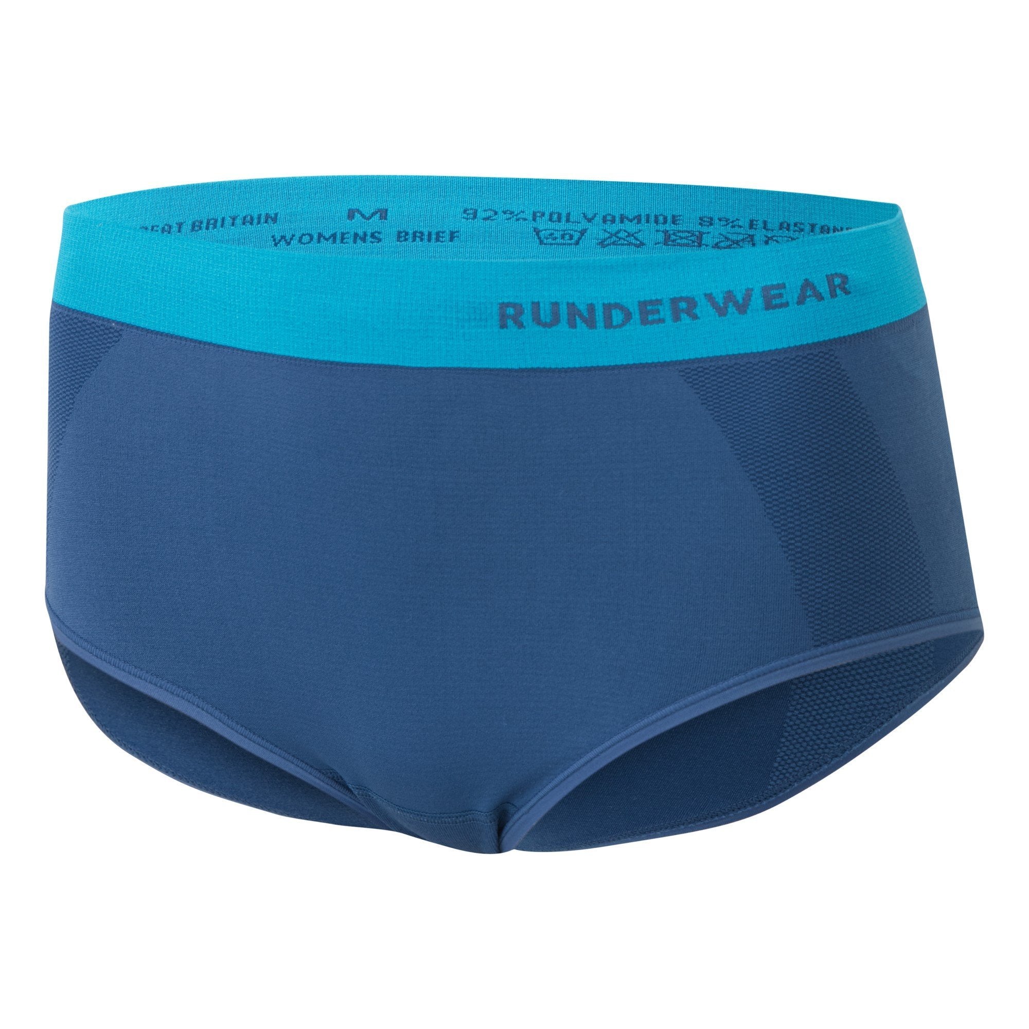 Women's Running Brief - Blue/Cyan – Sweatability