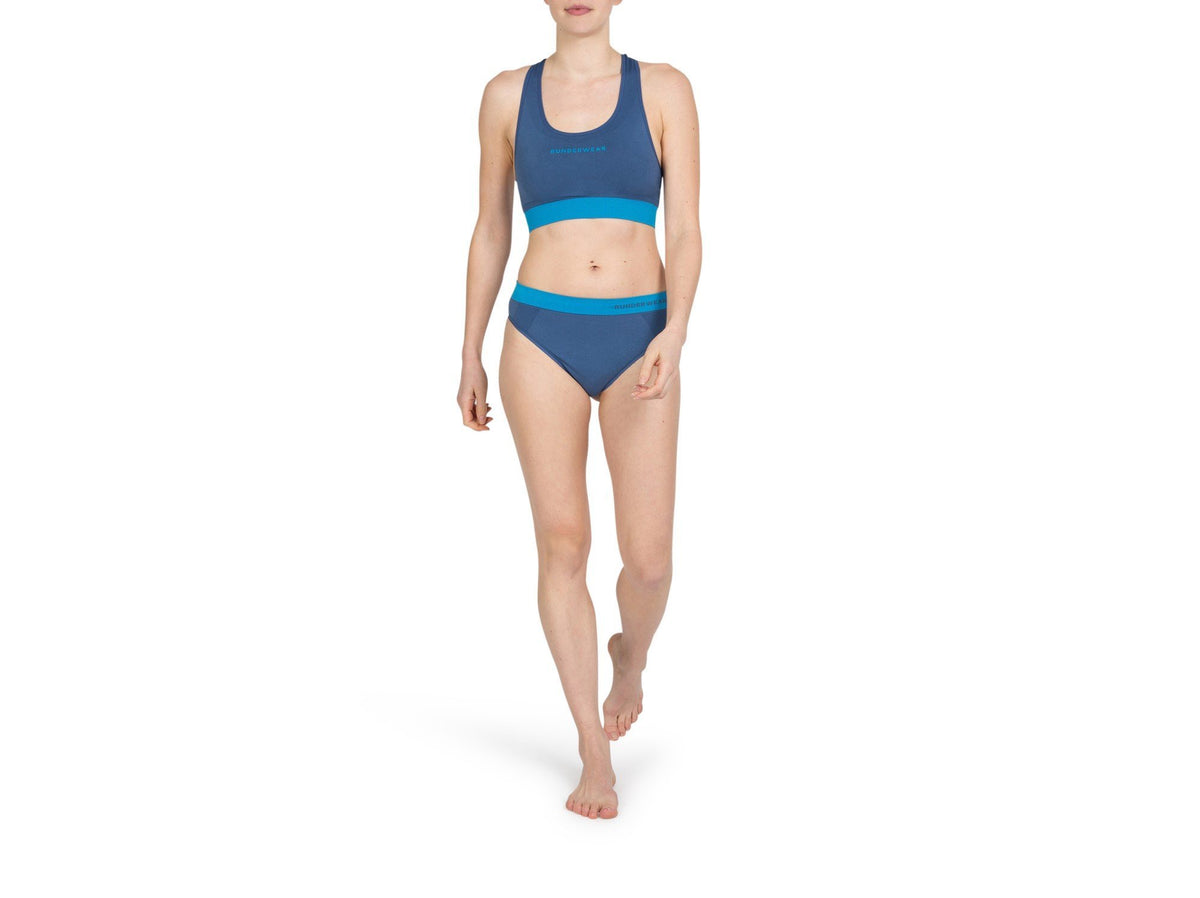 Women's Running G-String - Blue/Cyan
