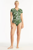 Retreat Short Sleeved One Piece - Olive