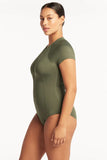 Eco Essentials Short Sleeve One Piece - Khaki