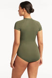 Eco Essentials Short Sleeve One Piece - Khaki