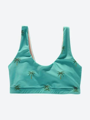Sport Bikini Top - Blue Palm