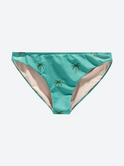 Sport Bikini Bottom - Blue Palm - L