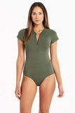 Eco Essentials Short Sleeve One Piece - Khaki