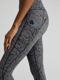 Let's Go Pocket 7/8 Legging - Olive Snake - XS