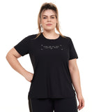 Skin Fit Inspirational T-Shirt Plus - Black
