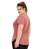 Skin Fit Inspirational T-Shirt Plus - Old Pink